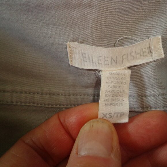 Eileen Fisher Pants PXS Light Grey Zip/Hooks closure Zip Hem Several Pockets - Picture 4 of 12